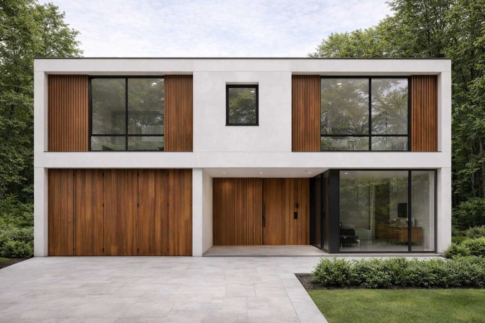 Casa Blanca — fachada exterior, proyecto de obra nueva residencial en Buenos Aires
