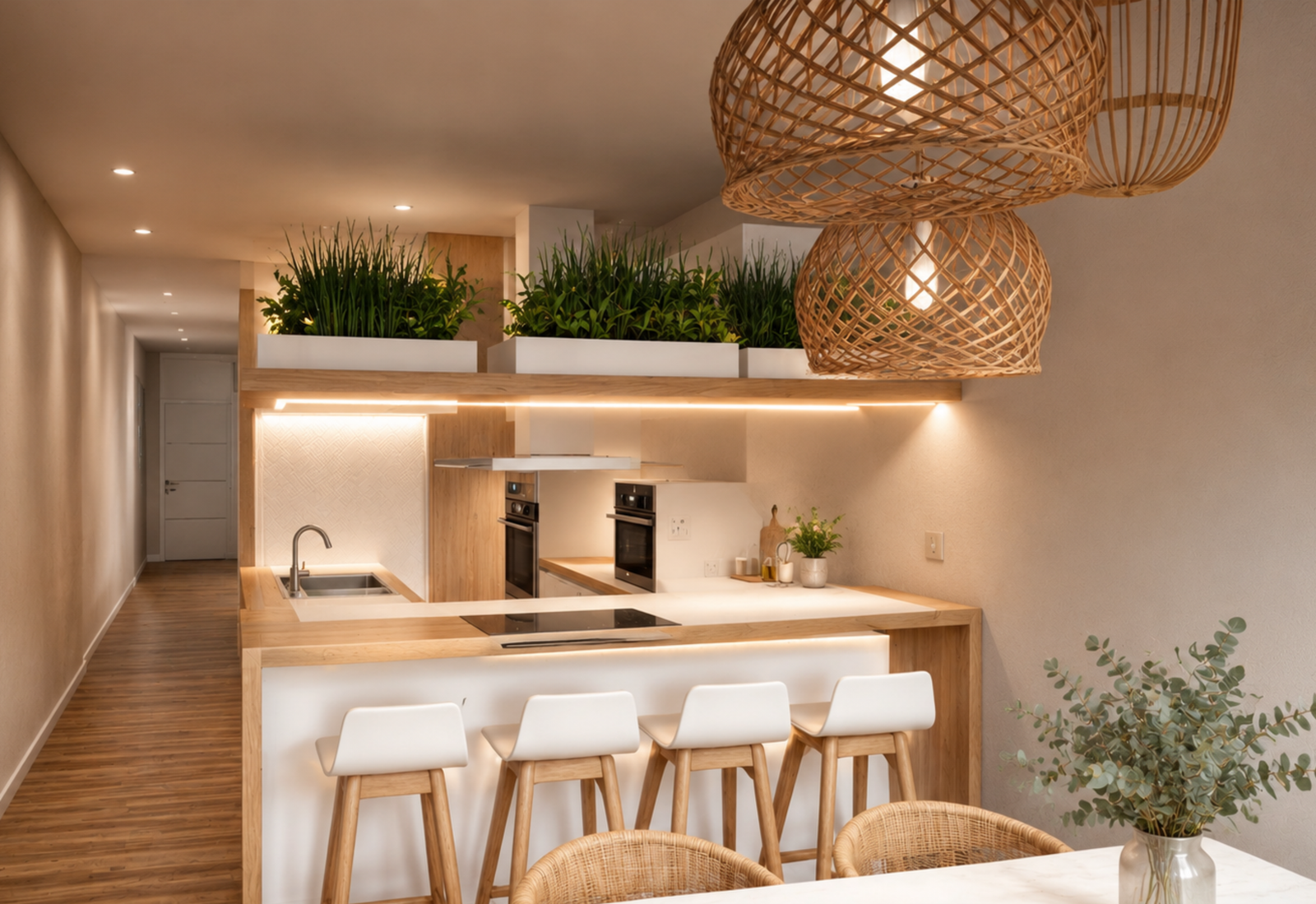 Remodelación de interiorismo — diseño de cocina moderna